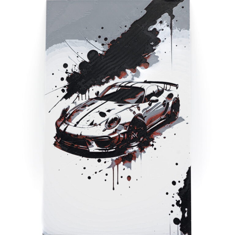 Obraz 3D Białe Porsche