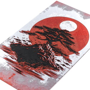 Obraz 3D Drzewo o Zachodzie Słońca | Japonia