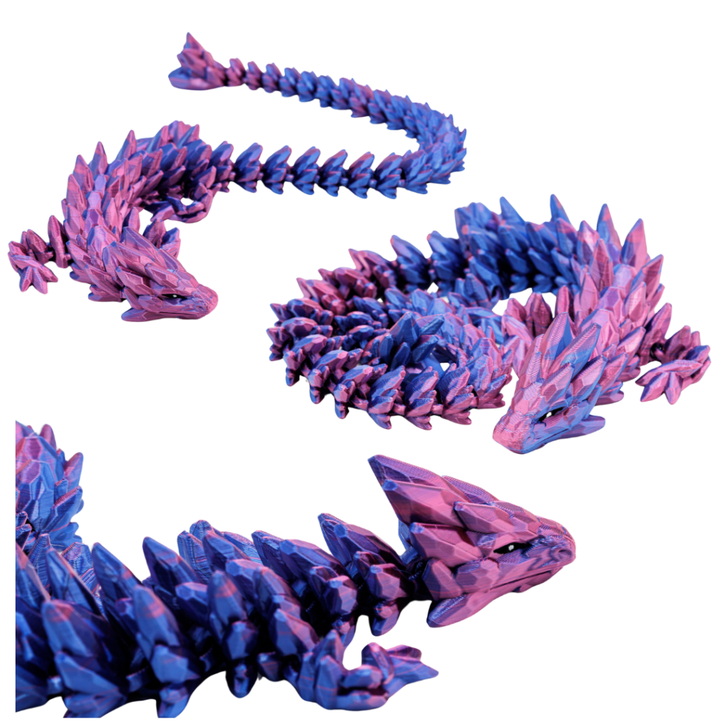 Ruchomy Kryształowy Smok MIDNIGHTCITY 46 cm