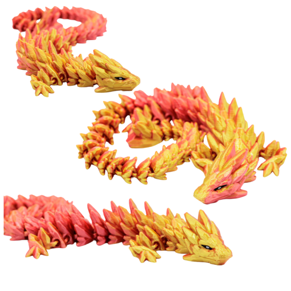 Ruchomy Kryształowy Smok GOLDROSE 46 cm