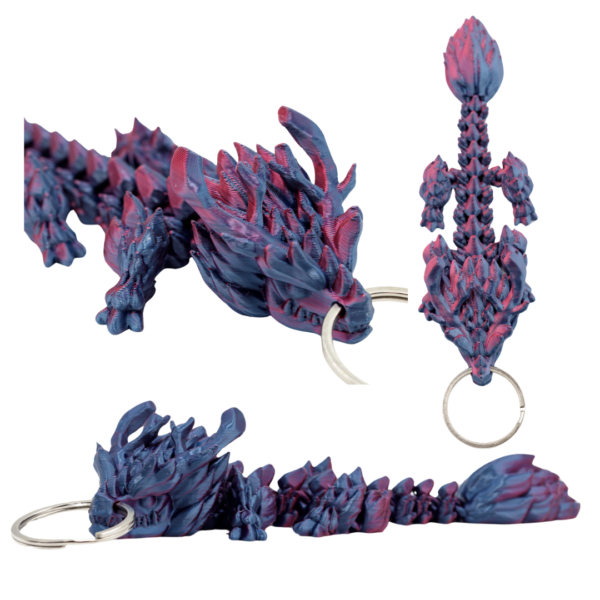 Smoczy brelok do plecaka czy torebki purpurowy