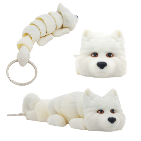 Brelok do kluczy Breloczek Piesek Samojed Na Prezent