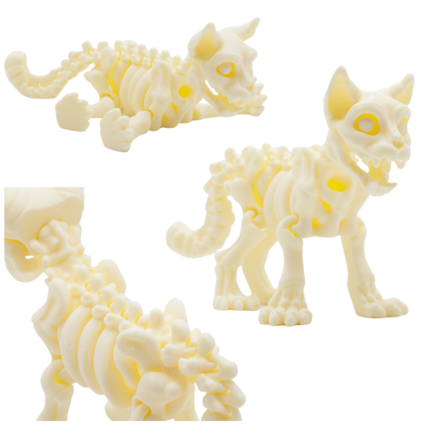 Ruchomy Szkielet Kota - Ozdoba na Hallowen