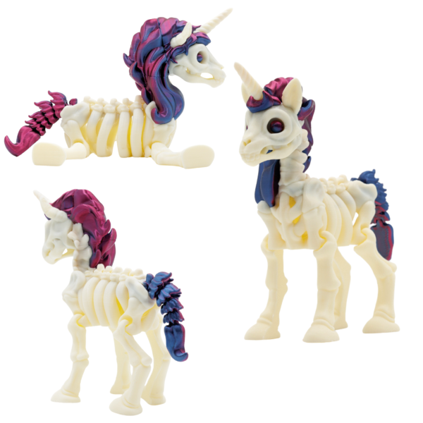 Ruchomy Szkielet Jednorożca - Ozdoba na Hallowen