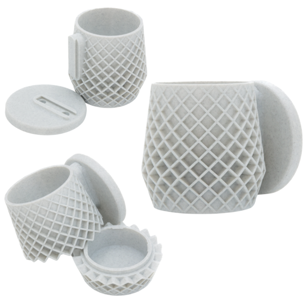 Osłonka na doniczkę Boho X-Cross  z Uchwytem ściennym Biała 10 cm