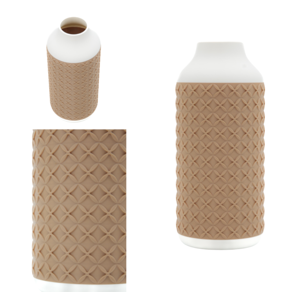 Biały Wazon Dekoracyjny Dogwood 19 cm