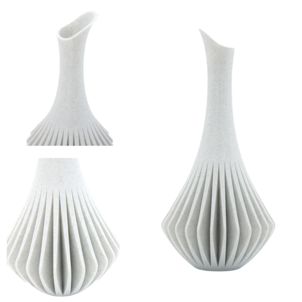 Biały Wąski Wazon MCM 22 cm