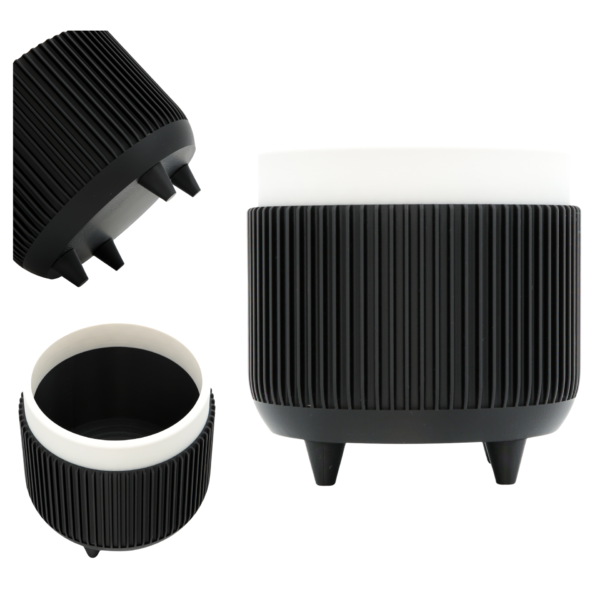 Ekskluzywna Doniczka na nóżkach Ellwood Czarna 14 cm